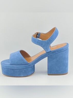 Chloé Odina Platform Sandals in Cobalt Blue